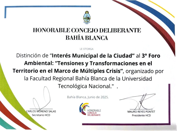 Foro Ambiental Declarado de Interés Municipal